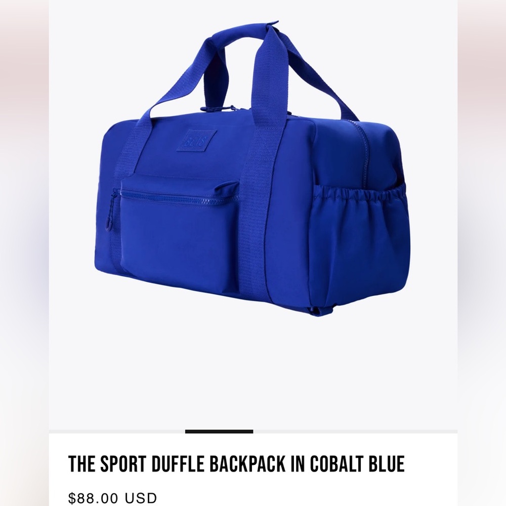 Beis The Sport Duffle Backpack in Cobalt Blue